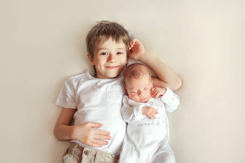 Child with his baby brother